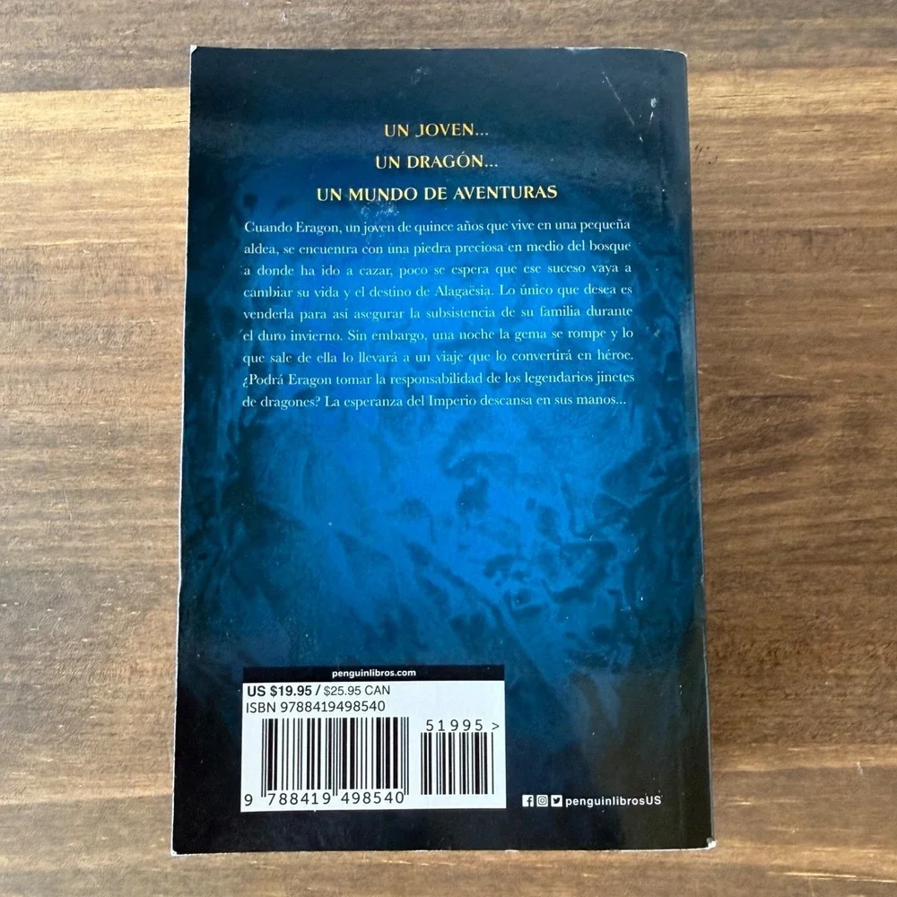 Eragon Christopher Paolini Spanish Edition‎ Paperback Libro Uno 2023